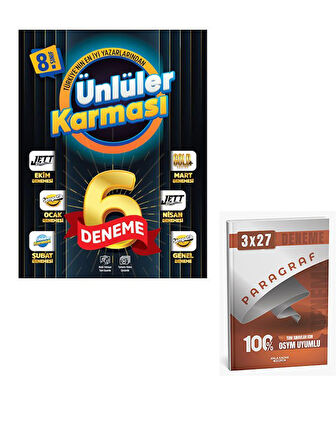 Ünlüller 2026 8.Sınıf 6'lı Karma Deneme+Anla Kazan Paragraf+Dilbilgisi