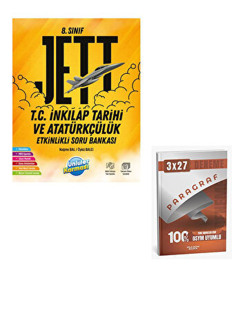 Ünlüller 2026 8 Sınıf Jett Etkinlikli T.c İnkılap Tarihi ve Atatürkçülük Soru Bankası+Anla Kazan Paragraf