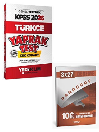 Yediiklim 2026 KPSS Türkçe Yaprak Test+Anla Kazan Paragraf