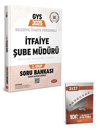Data 2025 GYS Belediye İtfaiye Personeli İtfaiye Şube Müdürü 3. Grup Soru Bankası+Anla Kazan Paragraf