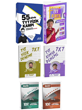 Parlayan Proje + Ders Ortamı 2026 TYT Fizik Kimya Kampı + Deneme + Anla Kazan Deneme 6 lı Set