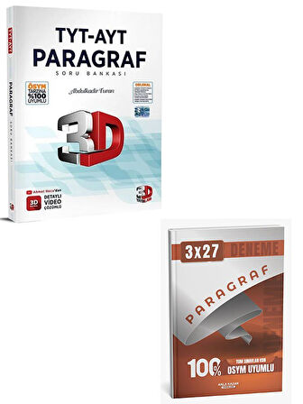 3D 2026 YKS TYT AYT Paragraf Soru Bankası Çözümlü+Anla Kazan Paragraf