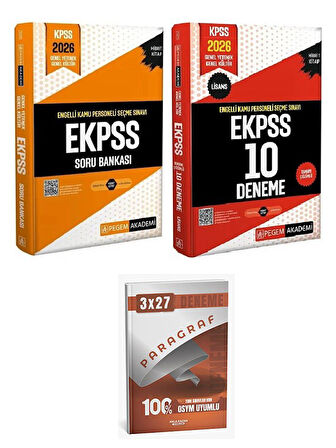 Pegem 2026 EKPSS Soru Bankası + 10 Deneme 2 li Set+Anla Kazan Paragraf