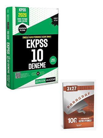 Pegem 2026 EKPSS Lise Ortaöğretim Ön Lisans 10 Deneme Çözümlü+Anla Kazan Paragraf
