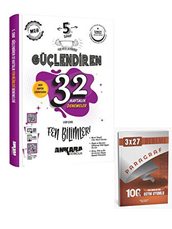 Ankara Yayıncılık 5. Sınıf Fen Bilimleri Güçlendiren 32 Haftalık Denemeleri