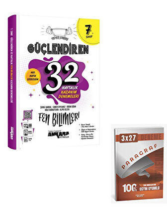 Ankara 2026 7. Sınıf Fen Bilimleri Güçlendiren 32 Haftalık Kazanım Denemeleri+Anla Kazan Paragraf