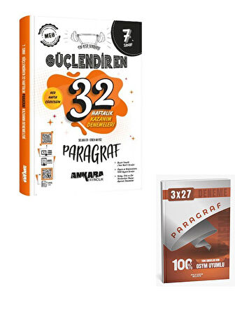 Ankara 2026 7. Sınıf Paragraf Güçlendiren 32 Haftalık Kazanım Denemeleri+Anla Kazan Paragraf