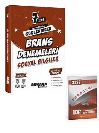 Ankara 2026 7. Sınıf Sosyal Bilgiler Güçlendiren Branş Denemeleri+Anla Kazan Paragraf