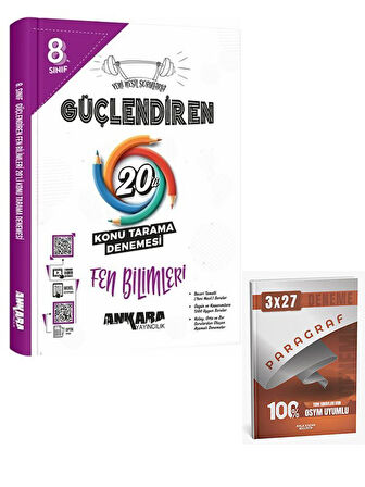 Ankara 2026 8. Sınıf Fen Bilimleri Güçlendiren 20 Konu Tarama Denemesi+Anla Kazan Paragraf
