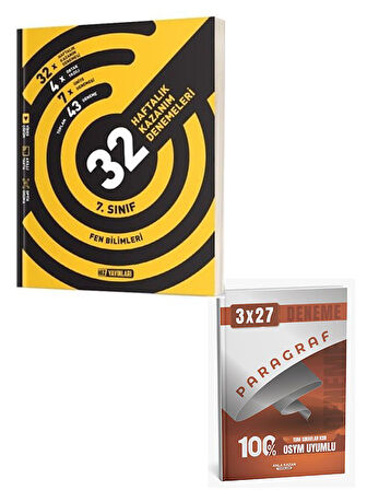 Hız 2026  7. Sınıf Fen Bilimleri 32 Haftalık Kazanım Denemeleri+Anla Kazan Paragraf