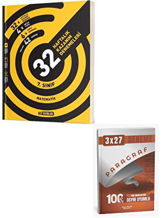 Hız 2026 7. Sınıf Matematik 32 Haftalık Kazanım Denemeleri+Anla Kazan Paragraf
