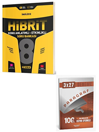 Hız 2026 8. Sınıf İngilizce HİBRİT Konu Anlatımlı Etkinlikli Soru Bankası+Anla Kazan Paragraf