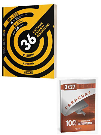 Hız 2026 8. Sınıf Matematik 36 Haftalık Kazanım Denemeleri+Anla Kazan Paragraf