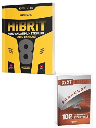 Hız 2026 8. Sınıf Matematik HİBRİT Konu Anlatımlı Etkinlikli Soru Bankası+Anla Kazan Paragraf