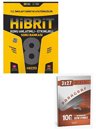 Hız 2026 8. Sınıf T.C. İnkılap Tarihi ve Atatürkçülük HİBRİT Konu Anlatımlı Etkinlikli Soru Bankası+Anla Kazan Paragraf