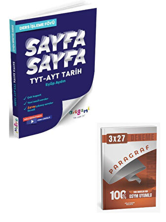 Tammat 2026 TYT AYT Tarih Sayfa Sayfa Ders İşleme Föyü+Anla Kazan Paragraf