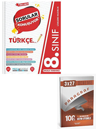 Pruva 2026 8. Sınıf Türkçe Sorular Konuşuyor Soru Bankası+Anla Kazan Paragraf