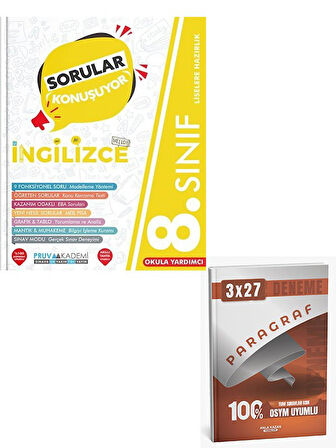 Pruva 2026 8. Sınıf İngilizce Sorular Konuşuyor Soru Bankası+Anla Kazan Paragraf