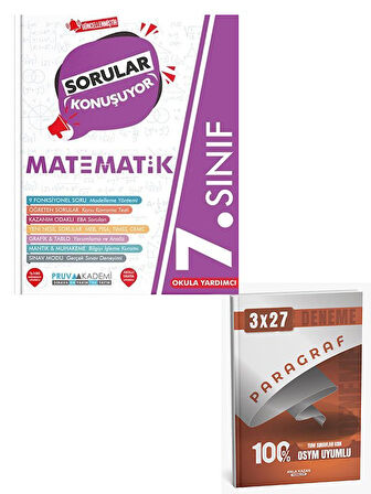 Pruva 2026 7. Sınıf Matematik Sorular Konuşuyor Soru Bankası+Anla Kazan Paragaraf