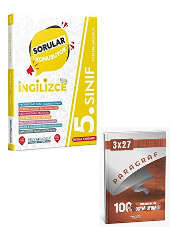 Pruva 2026 5. Sınıf İngilizce Sorular Konuşuyor Soru Bankası+Anla Kazan Paragraf