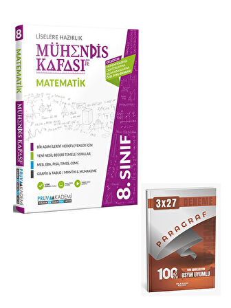 Pruva 2026 8. Sınıf Matematik Mühendis Kafası Soru Bankası+Anla Kazan Paragraf