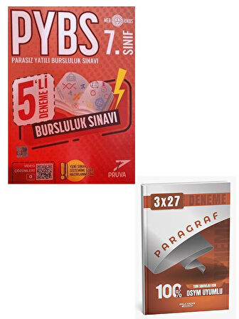 Pruva 2026 7. Sınıf PBYS Bursluluk 5`li Deneme+Anla Kazan Paragraf