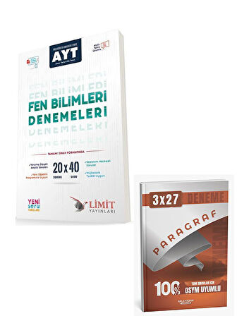 Limit 2026 AYT Fen Bilimleri 20x40 Video Çözümlü Denemeleri+Anla Kazan Paragraf
