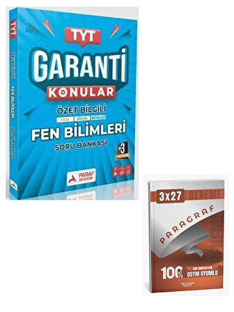 Paraf 2026 YKS TYT Fen Bilimleri Garanti Konular Soru Bankası+Anla Kazan Paragraf 