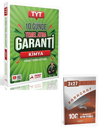 Paraf 2026 YKS TYT Kimya 10 Günde Temel Atma Garanti Video Ders Kitabı+Anla Kazan Paragraf