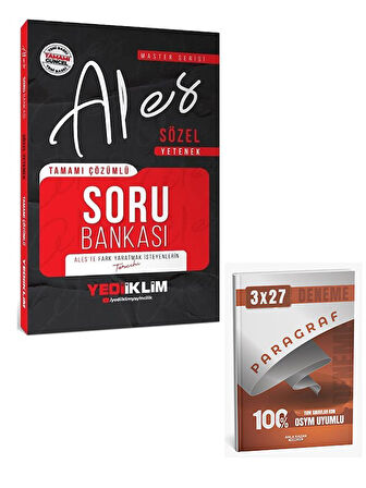Yediiklim 2026 ALES MASTER Sözel Yetenek Soru Bankası Çözümlü+Anla Kazan Paragraf