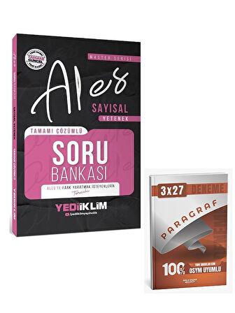 Yediiklim 2026 ALES MASTER Sayısal Yetenek Soru Bankası Çözümlü+Anla Kazan Paragraf