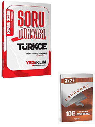 Yediiklim 2026 KPSS Türkçe Soru Dünyası Soru Bankası+Anla Kazan Paragraf