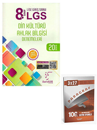 Karekök 2026 8. Sınıf LGS Din Kültürü ve Ahlak Bilgisi Denemeleri+Anla Kazan Paragraf