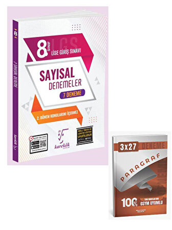 Karekök 2026 8. Sınıf LGS Sayısal 7 li Deneme+Anla Kazan Paragraf