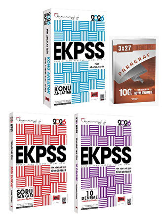 Yargı 2026 EKPSS Konu + Soru Bankası + 10 Deneme 3 lü Set+Anla Kazan Paragraf
