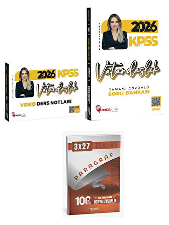 Hoca Kafası 2026 KPSS Vatandaşlık Video Ders Notları + Soru Bankası 2 li Set+Anla Kazan Paragraf