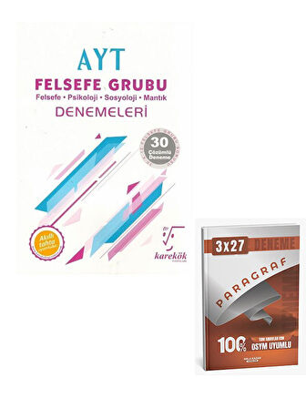 Karekök Yayınları AYT Felsefe Grubu 30lu Denemeleri