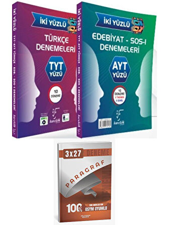 Karekök 2026 TYT AYT Türkçe Edebiyat İki Yüzlü Deneme+Anla Kazan Paragraf