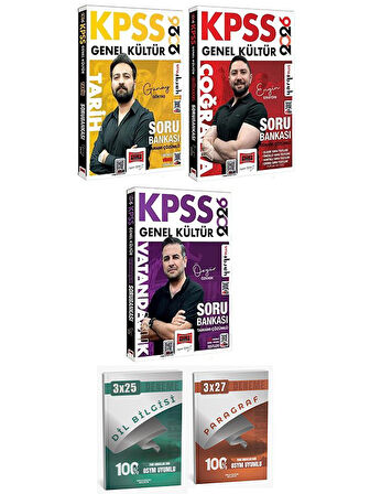 Anla Kazan + Yargı 2026 KPSS Tarih + Coğrafya + Vatandaşlık Soru Bankası 3 lü Set Yargı Yayınları