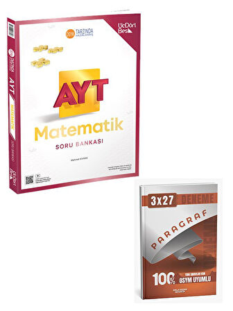 Üç Dört Beş 2026 YKS AYT Matematik Soru Bankası Çözümlü+Anla Kazan Paragraf