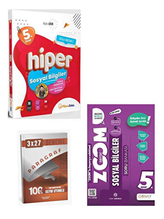 Hiper+Günay 2026 5. Sınıf Hiper Sosyal Bilgiler Konu Anlatımlı Soru Bankası Seti+Anla Kazan Paragraf