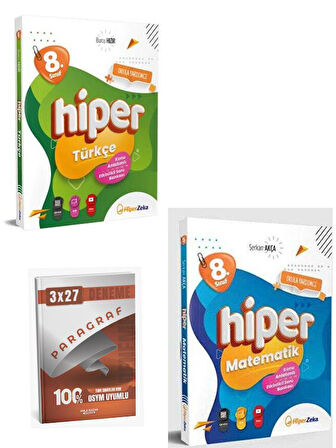 Hiper 2026 8. Sınıf Hiper Türkçe+Matematik Konu Anlatımlı Soru Bankası Seti+Anla Kazan Paragraf