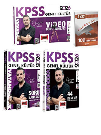 Yargı 2026 KPSS Vatandaşlık Video Ders Notları + Soru Bankası + 44 Deneme 3 lü Set+Anla Kazan Paragraf