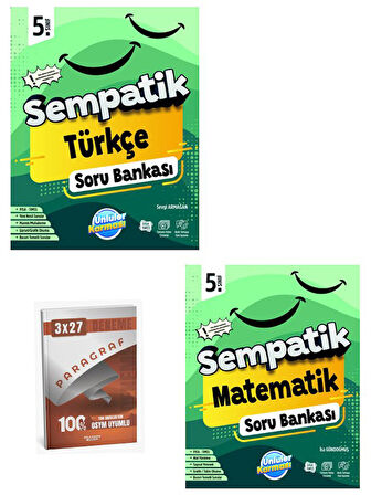 Ünlüller 2026 5.Sınıf Sempatik Türkçe+Matematik Soru Bankası Seti+Anla Kazan Paragraf