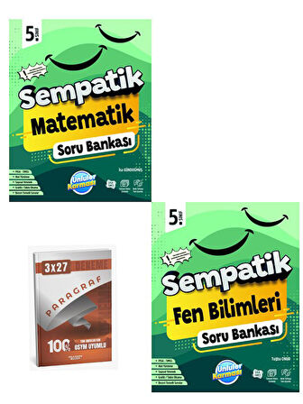 Ünlüller 2026 5.Sınıf Sempatik Matematik+Fen Bilimleri Soru Bankası Seti+Anla Kazan Paragraf