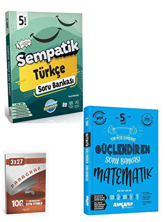 Ünlüler+Ankara 2026 5. Sınıf Türkçe+Matematik  Sempatik Soru Bankası Seti+Anla Kazan Paragraf