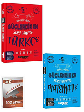 Ankara 2026 5. Sınıf Türkçe+Matematik  Güçlendiren Soru Bankası Seti+Anla Kazan Paragraf