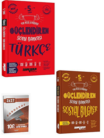 Ankara 2026 5. Sınıf Türkçe+Sosyal Bilgiler Güçlendiren Soru Bankası Seti+Anla Kazan Paragraf