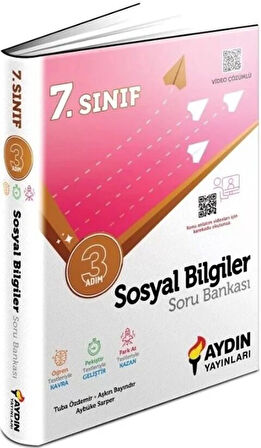 Aydın 2026  7. Sınıf Sosyal Bilgiler 3 Adım Soru Bankası Video Çözümlü