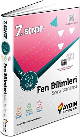 Aydın 2026  7. Sınıf Fen Bilimleri 3 Adım Soru Bankası Video Çözümlü